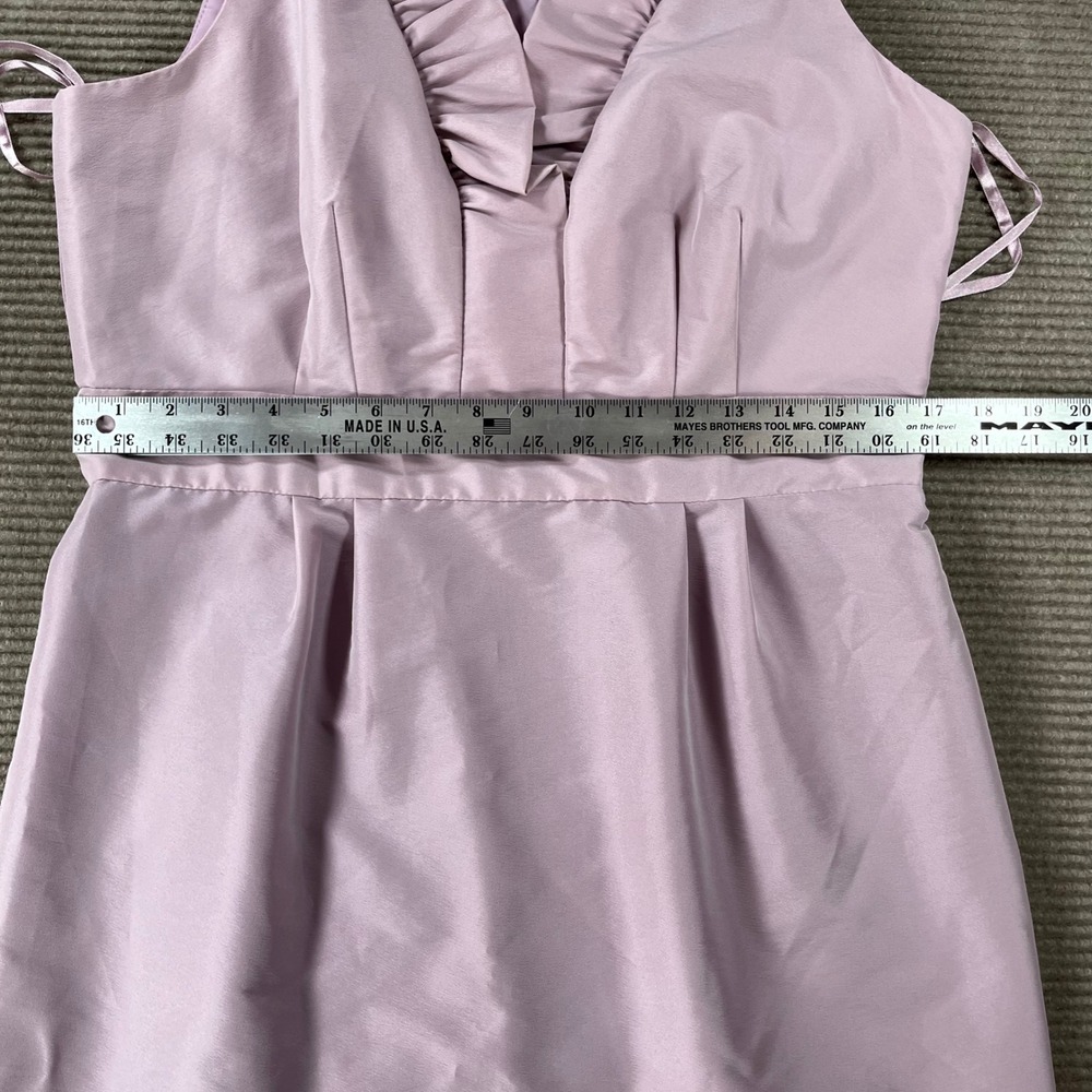 Just Taylor Lavender Lilac Ruffle Neck Sleeveless Fit Flare Cocktail Dress 14 - Picture 5 of 15